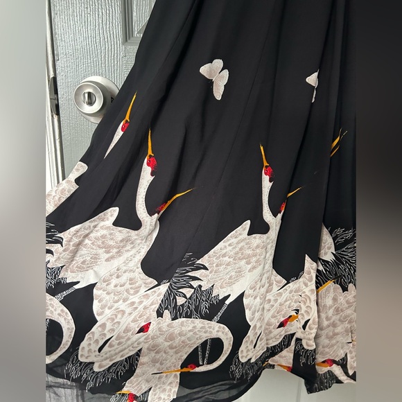 Reformation Carina crane print wrap dress RARE small - Picture 7 of 7